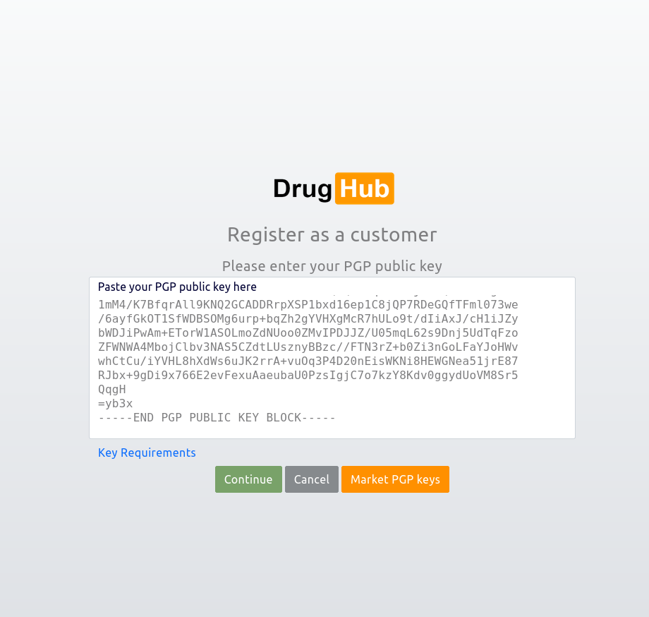 DrugHub Market AntiFish Captcha